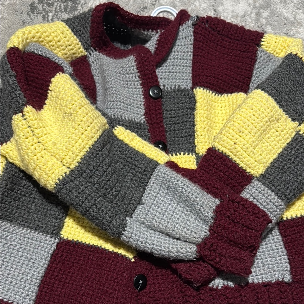 Multicolor Knit Cardigan Sweater